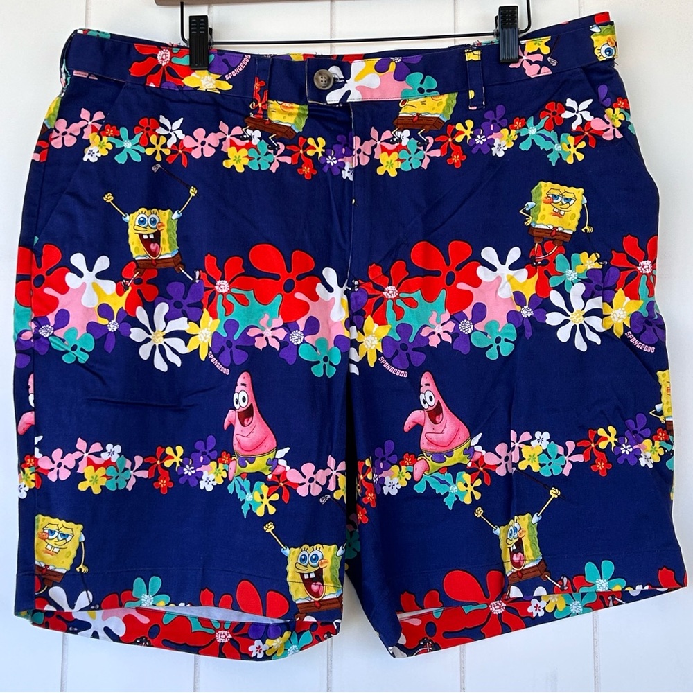 Loudmouth Golf Men’s SpongeBob SquarePants 9” Golf Shorts Size 38‎